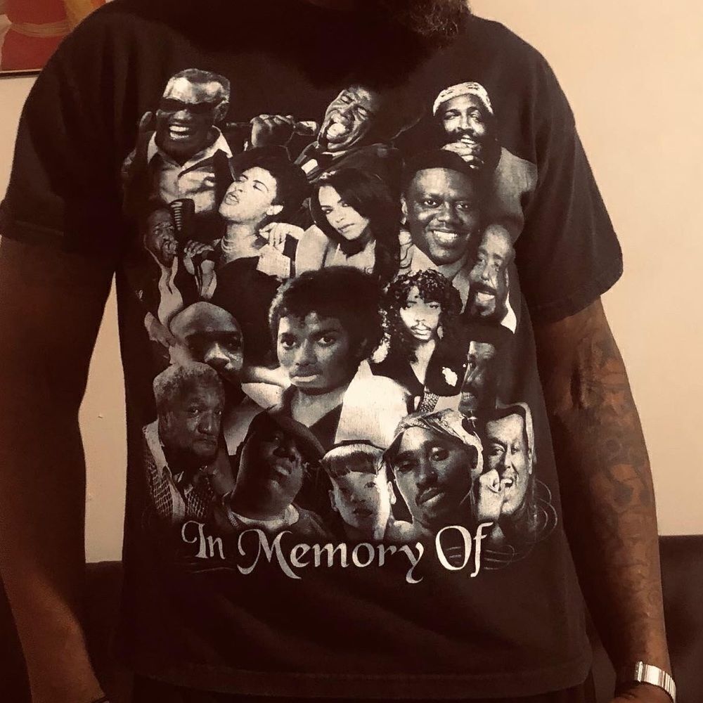 Vintage gone  not forgotten raptee tshirt Michael Jackson Tupac biggie left eye